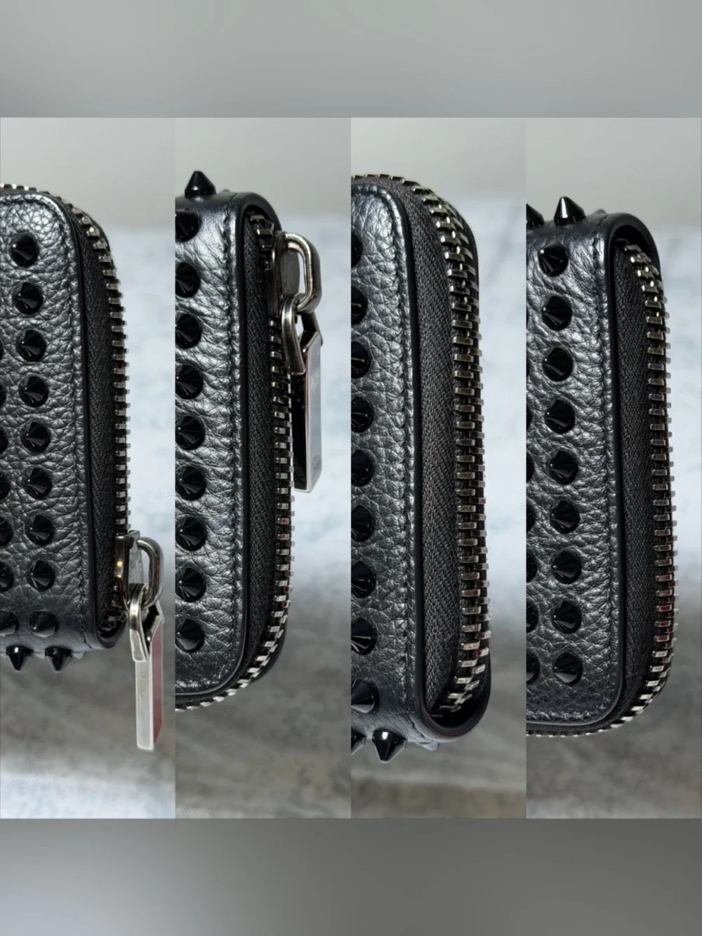 Christian Louboutin black studded Panettone Wallet